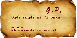 Gyöngyösi Piroska névjegykártya