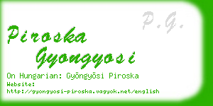 piroska gyongyosi business card